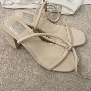 DV Dolce Vita cream white strappy Faux Leather heels  5.5